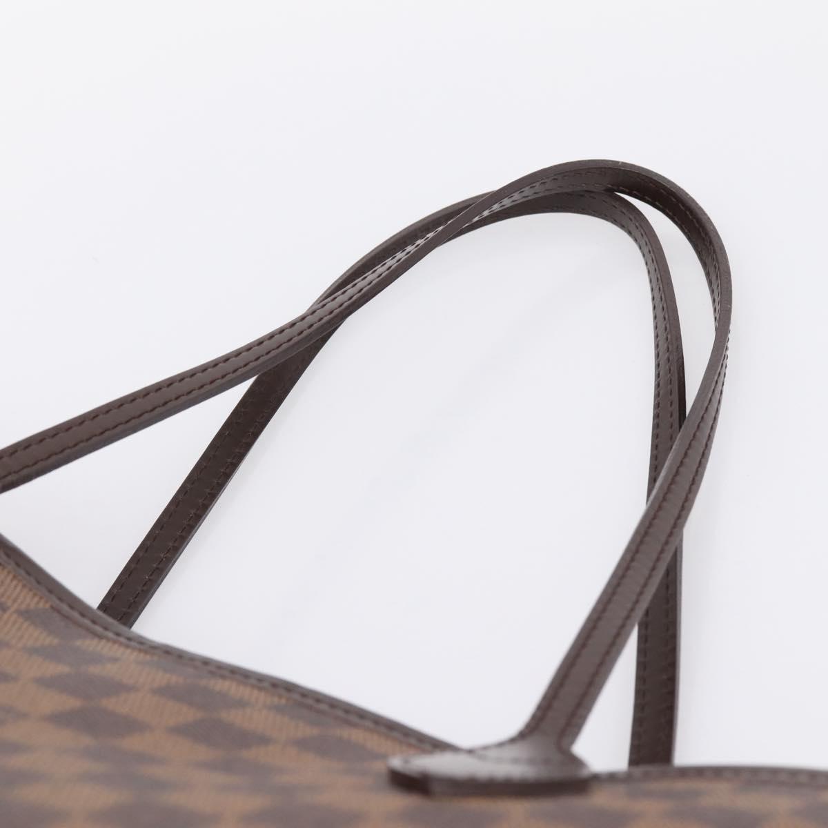 LOUIS VUITTON Damier Ebene Neverfull MM Tote Bag N51105 LV Auth 199361V