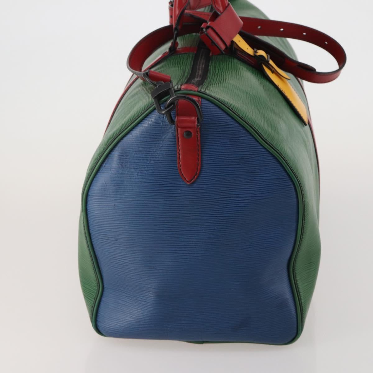 LOUIS VUITTON Epi Keepall Bandouliere 50 Bag Green Red Blue M55571 Auth 199362A