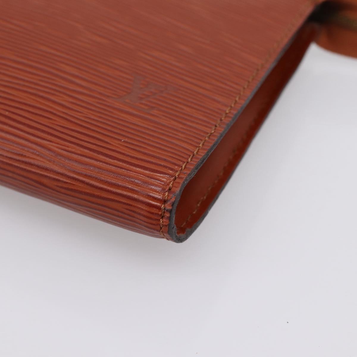 LOUIS VUITTON Epi Pochette Accessoires Pouch Brown M52983 LV Auth 199366