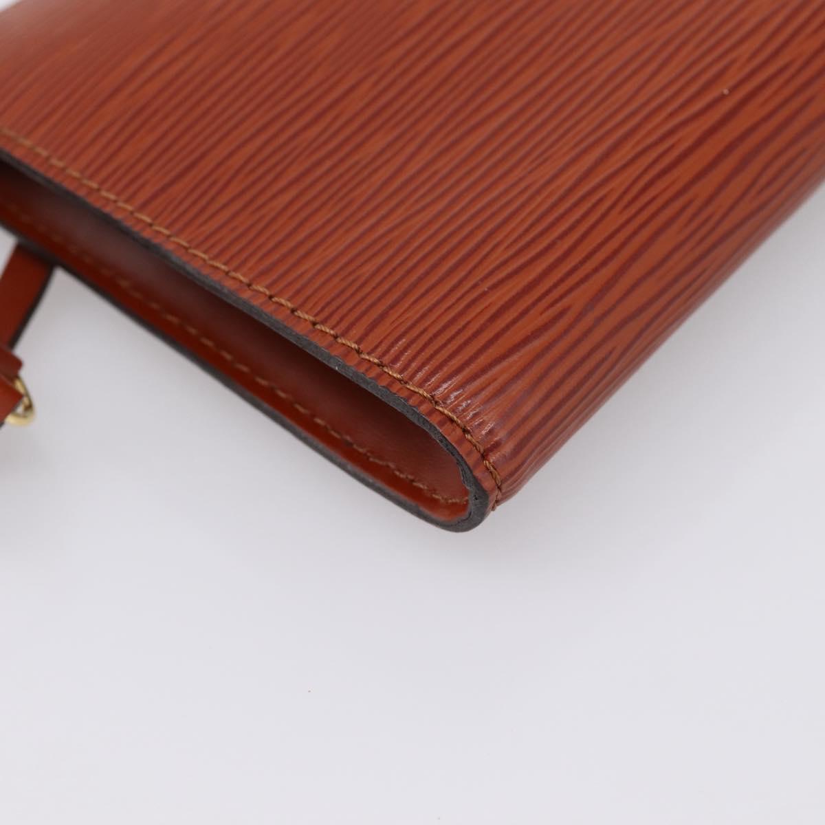 LOUIS VUITTON Epi Pochette Accessoires Pouch Brown M52983 LV Auth 199366