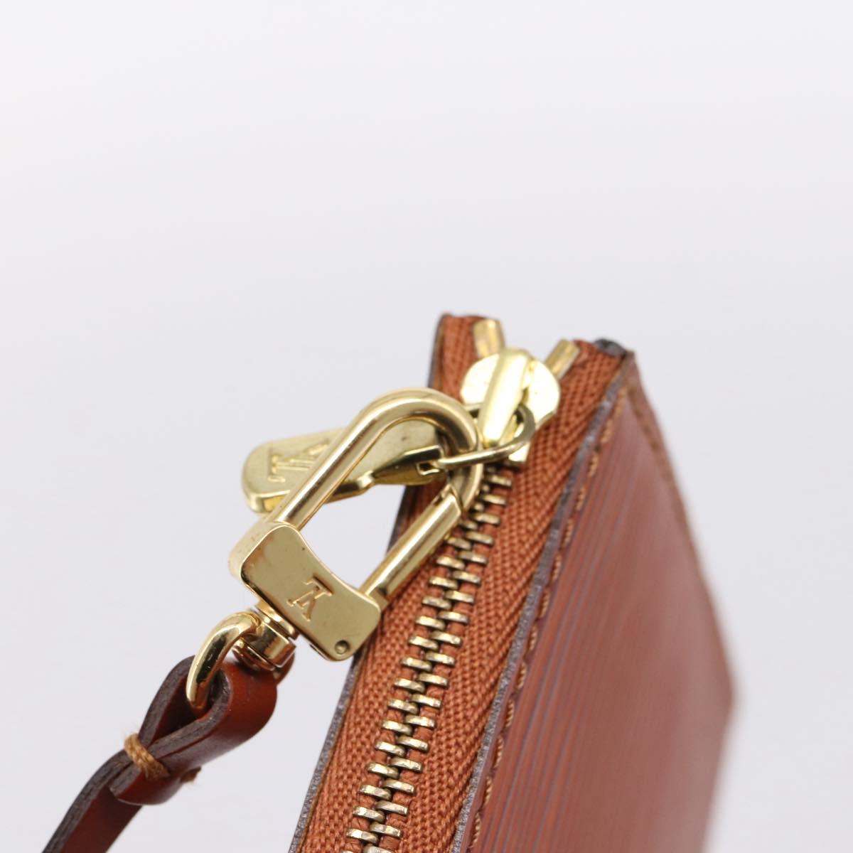 LOUIS VUITTON Epi Pochette Accessoires Pouch Brown M52983 LV Auth 199366