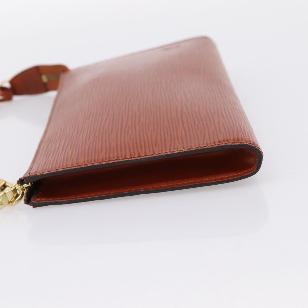 LOUIS VUITTON Epi Pochette Accessoires Pouch Brown M52983 LV Auth 199366