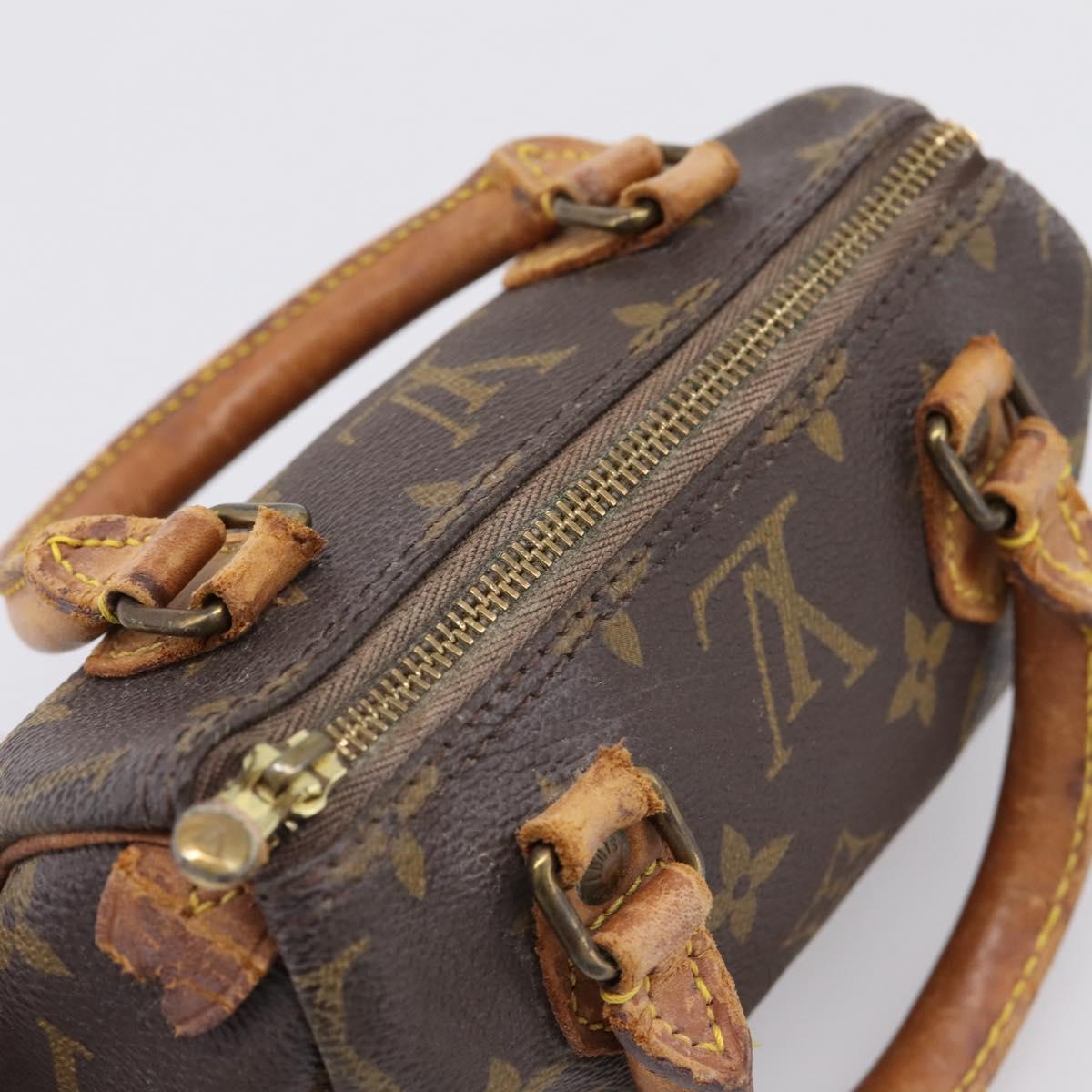 LOUIS VUITTON Monogram Mini Speedy Hand Bag M41534 LV Auth 199368