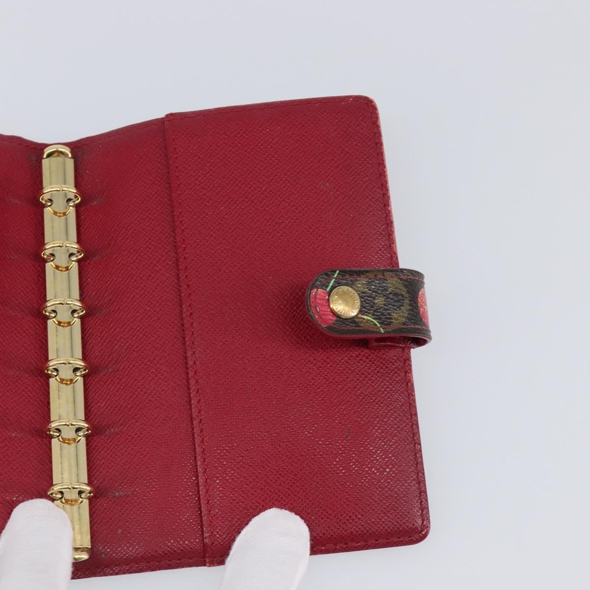 LOUIS VUITTON Monogram Cherry Agenda PM Day Planner Cover R21023 LV Auth 199372V