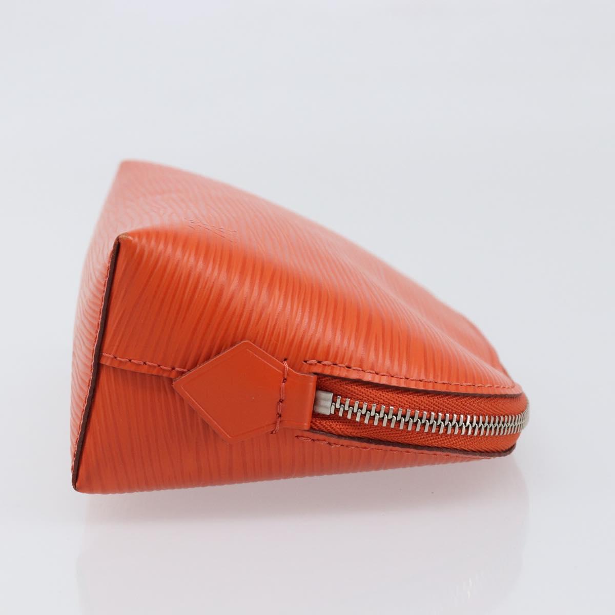 LOUIS VUITTON Epi Pochette Cosmetic PM Pouch Orange M40642 LV Auth 199373V