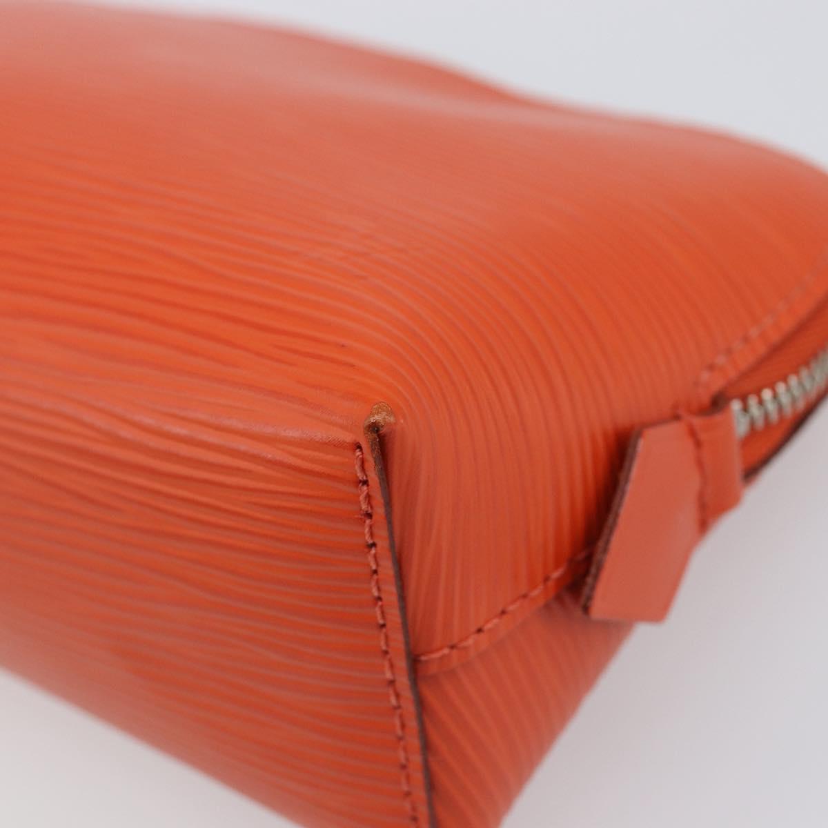 LOUIS VUITTON Epi Pochette Cosmetic PM Pouch Orange M40642 LV Auth 199373V
