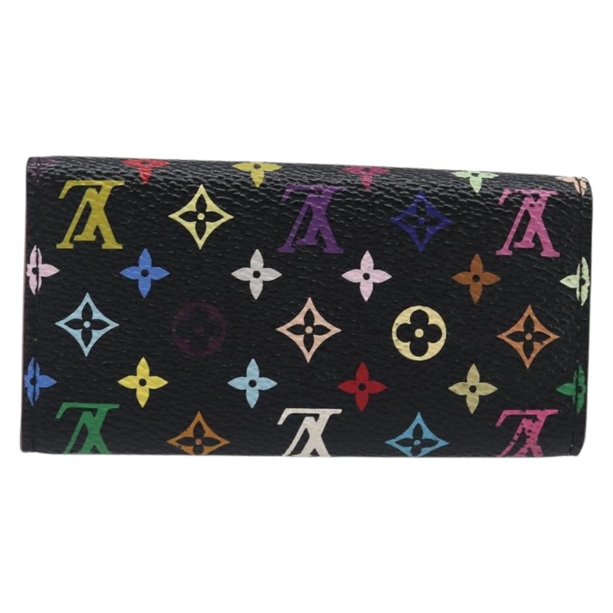 LOUIS VUITTON Monogram Multicolor Multicles 4 Key Case Black M60044 Auth 199374