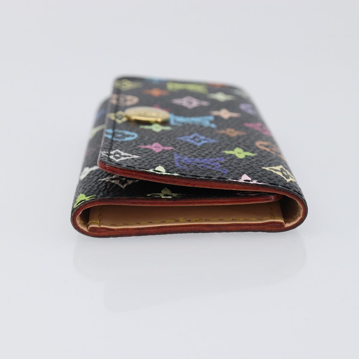 LOUIS VUITTON Monogram Multicolor Multicles 4 Key Case Black M60044 Auth 199374