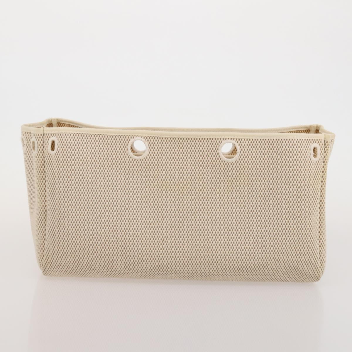 HERMES Herbag Cabas GM Tote Bag Tower Ash Beige Silver Auth 199376A