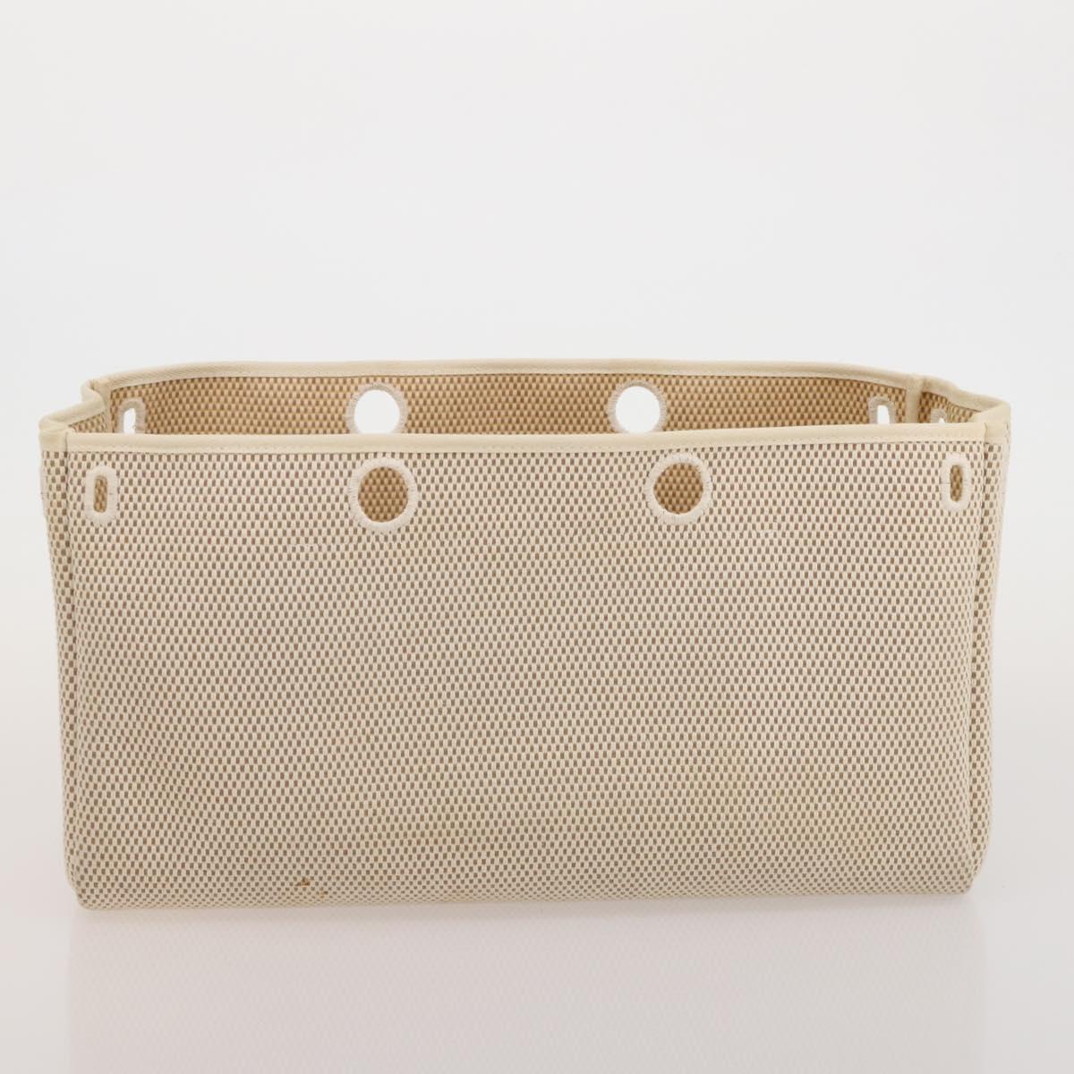 HERMES Herbag Cabas GM Tote Bag Tower Ash Beige Silver Auth 199376A