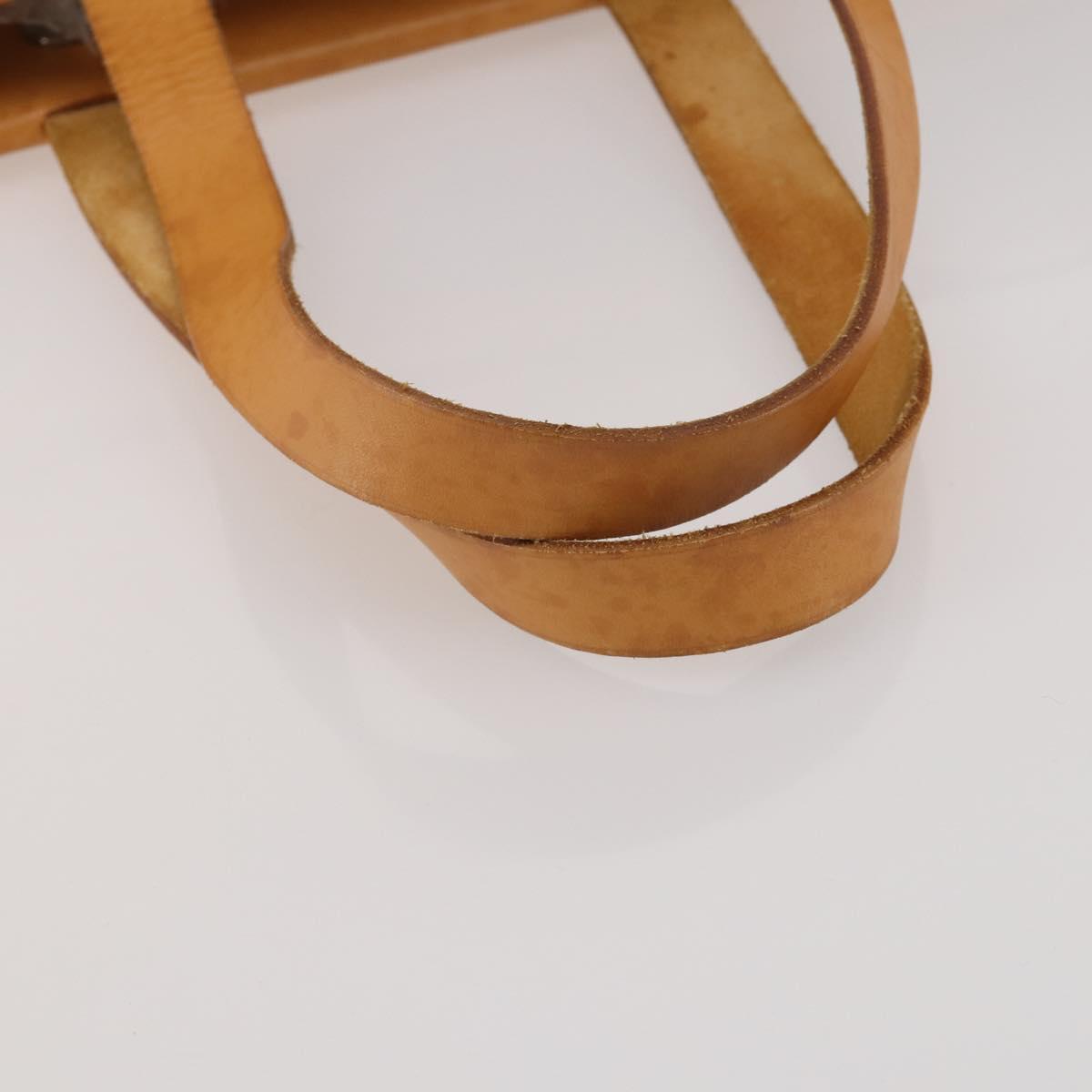 HERMES Herbag Cabas GM Tote Bag Tower Ash Beige Silver Auth 199376A