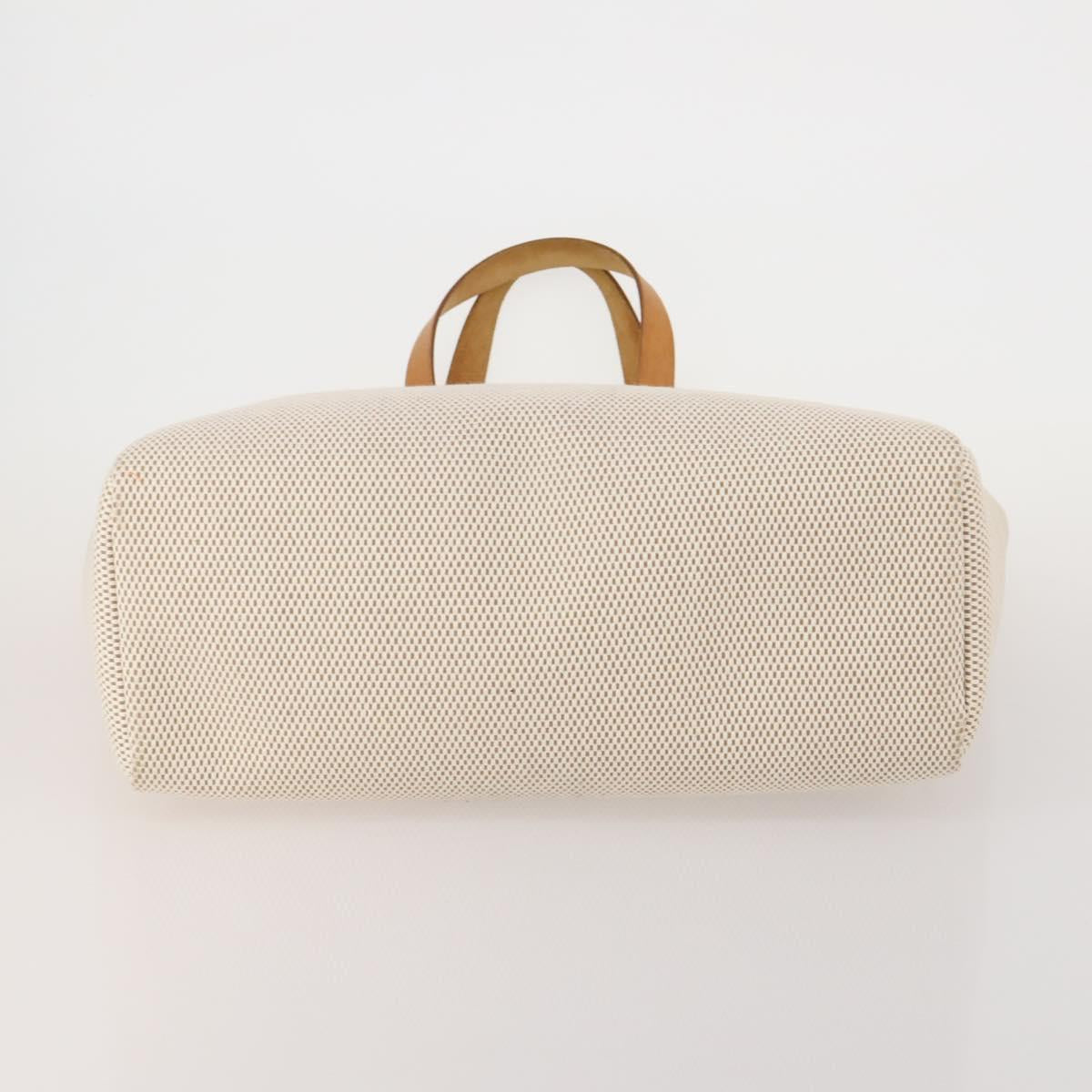 HERMES Herbag Cabas GM Tote Bag Tower Ash Beige Silver Auth 199376A