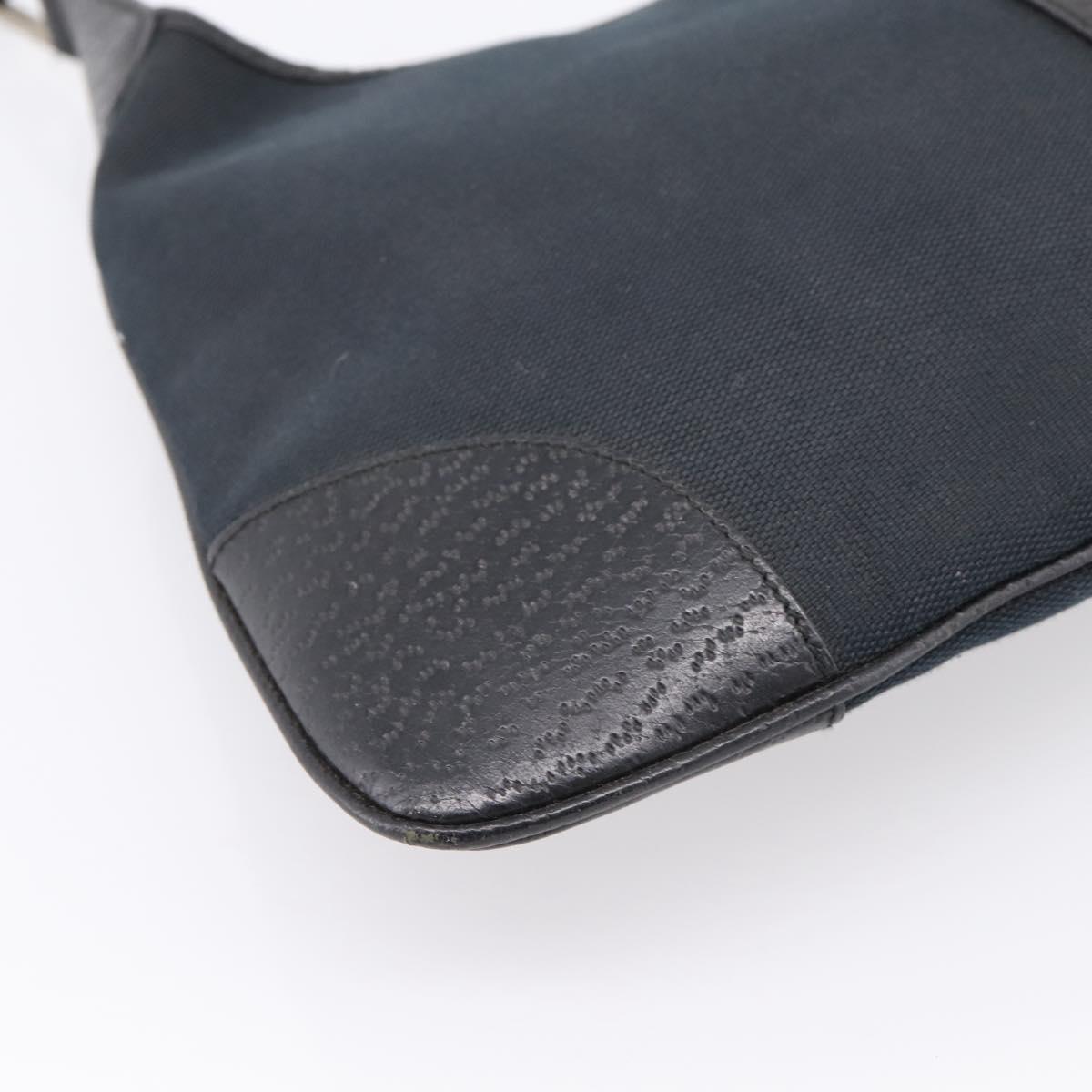 GUCCI Bamboo Jackie Shoulder Bag Canvas Black Silver 001 4060 Auth 199378A