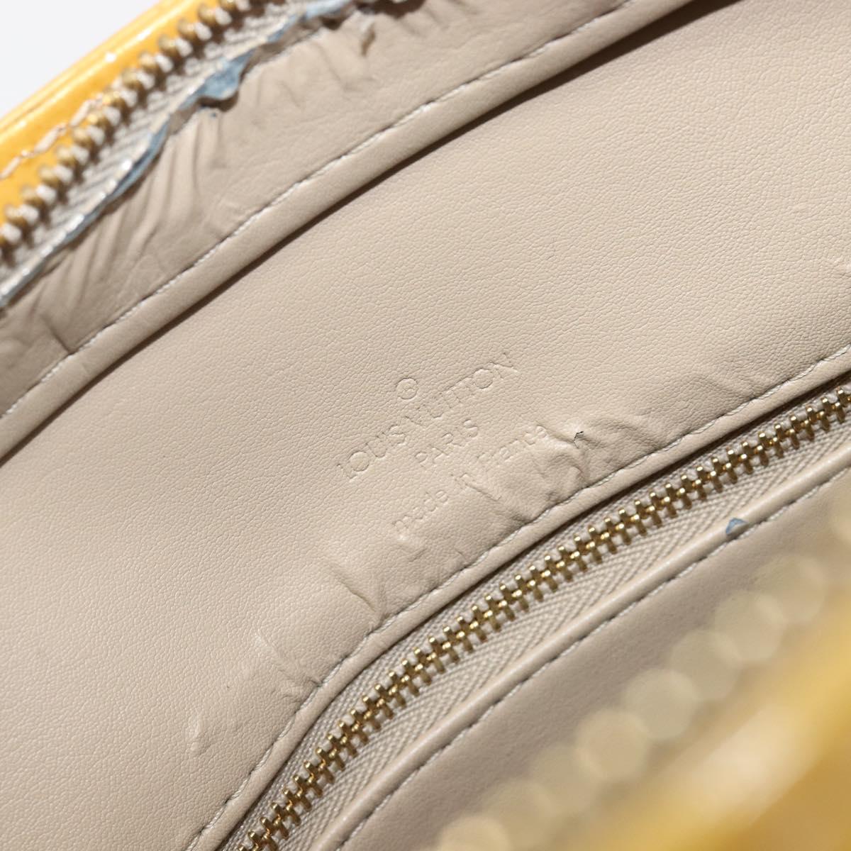 LOUIS VUITTON Monogram Vernis Houston Hand Bag Beige M91004 LV Auth 199381
