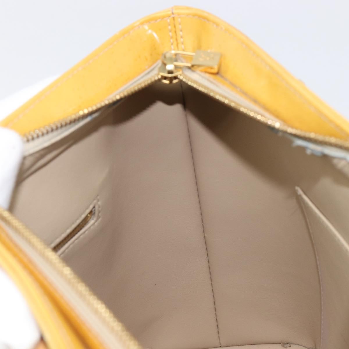 LOUIS VUITTON Monogram Vernis Houston Hand Bag Beige M91004 LV Auth 199381