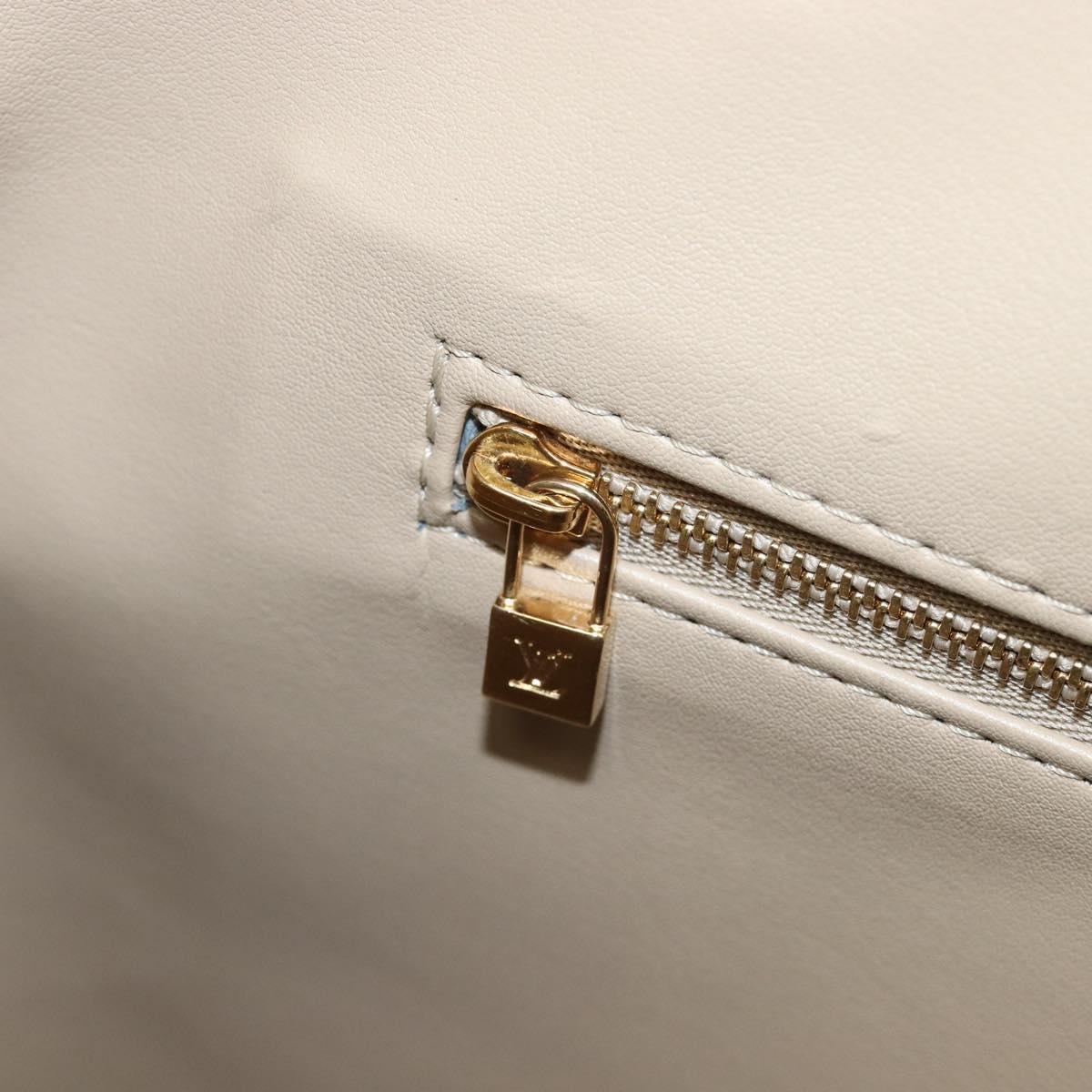 LOUIS VUITTON Monogram Vernis Houston Hand Bag Beige M91004 LV Auth 199381