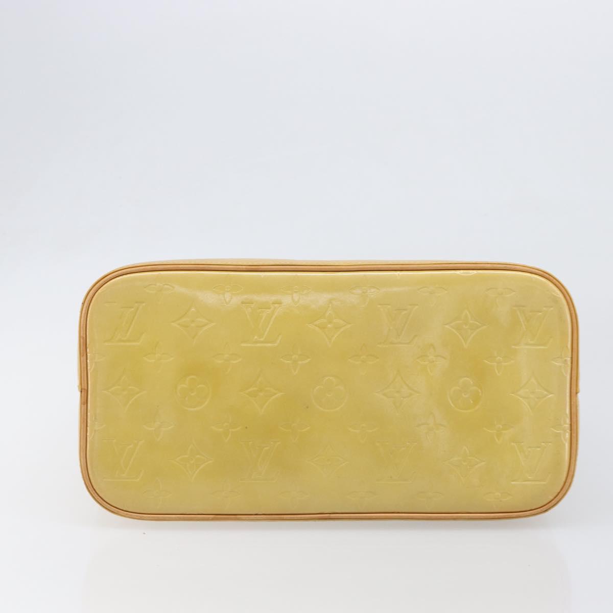 LOUIS VUITTON Monogram Vernis Houston Hand Bag Beige M91004 LV Auth 199381