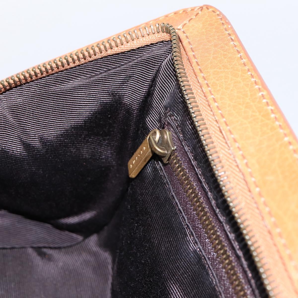 CELINE Doctors Hand Bag Leather Brown Gold Auth 199386A