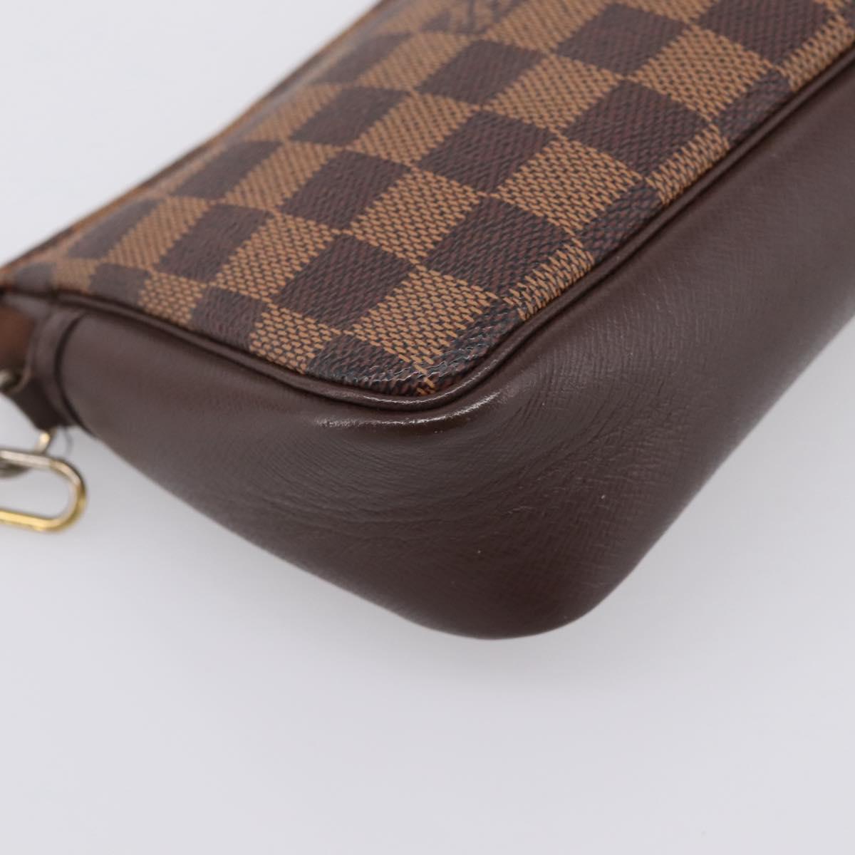 LOUIS VUITTON Damier Ebene Trousse Makeup Pouch N51982 LV Auth 199394V