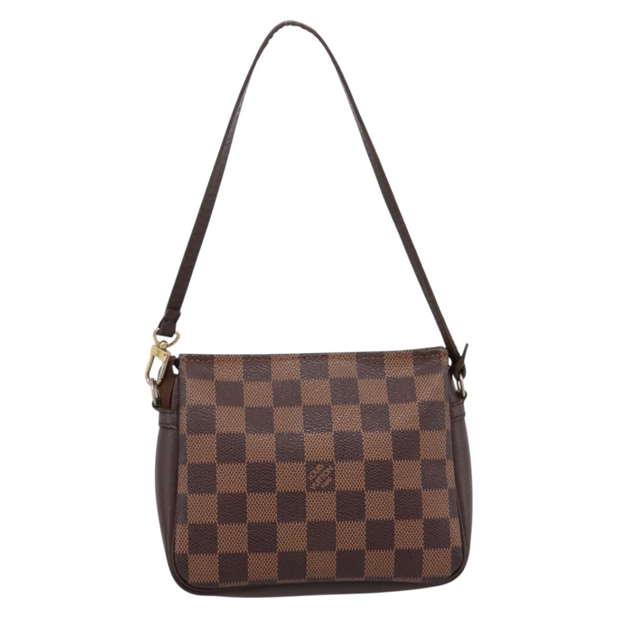 LOUIS VUITTON Damier Ebene Trousse Makeup Pouch N51982 LV Auth 199394V