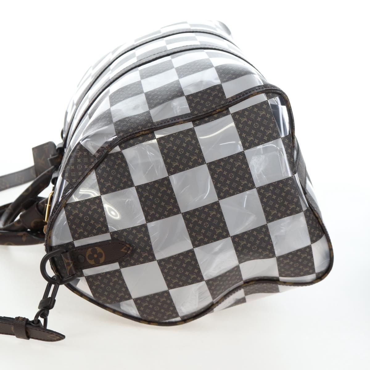 LOUIS VUITTON monogram chess Keepall Bandouliere 50 Bag M20864 LV Auth 199399SM