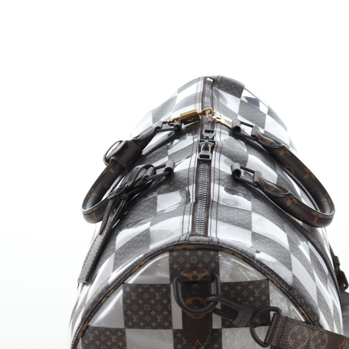 LOUIS VUITTON monogram chess Keepall Bandouliere 50 Bag M20864 LV Auth 199399SM