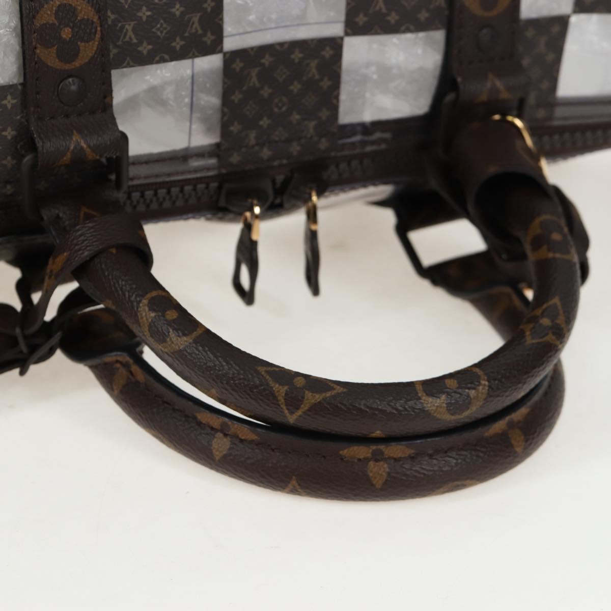 LOUIS VUITTON monogram chess Keepall Bandouliere 50 Bag M20864 LV Auth 199399SM