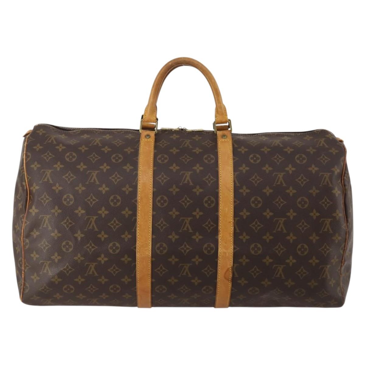 LOUIS VUITTON Monogram Keepall 55 Boston Bag M41424 LV Auth 199400