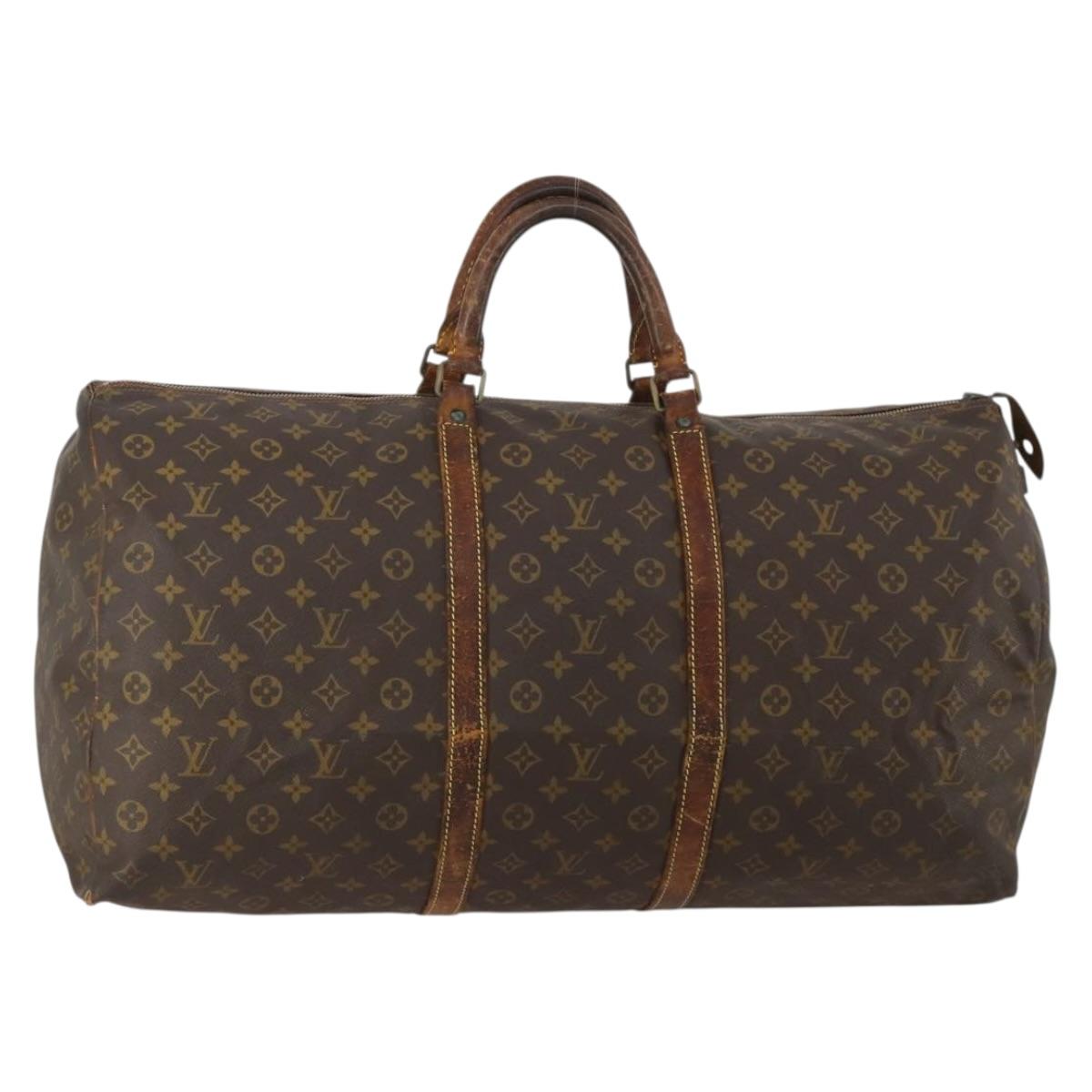LOUIS VUITTON Monogram Keepall 60 Boston Bag M41422 LV Auth 199401