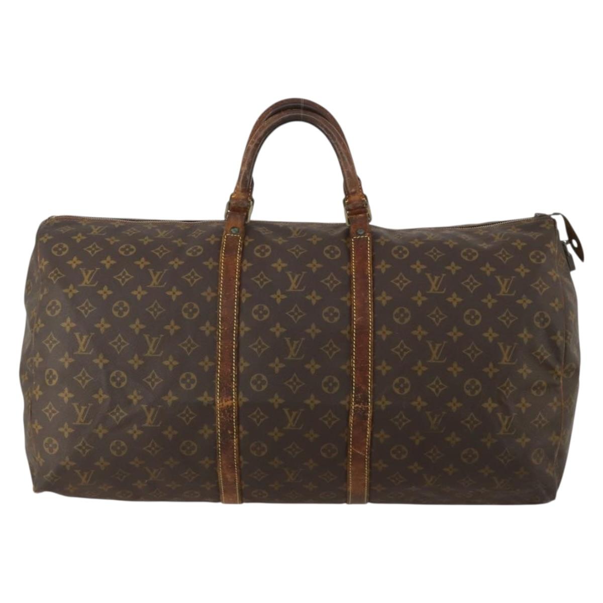LOUIS VUITTON Monogram Keepall 60 Boston Bag M41422 LV Auth 199401