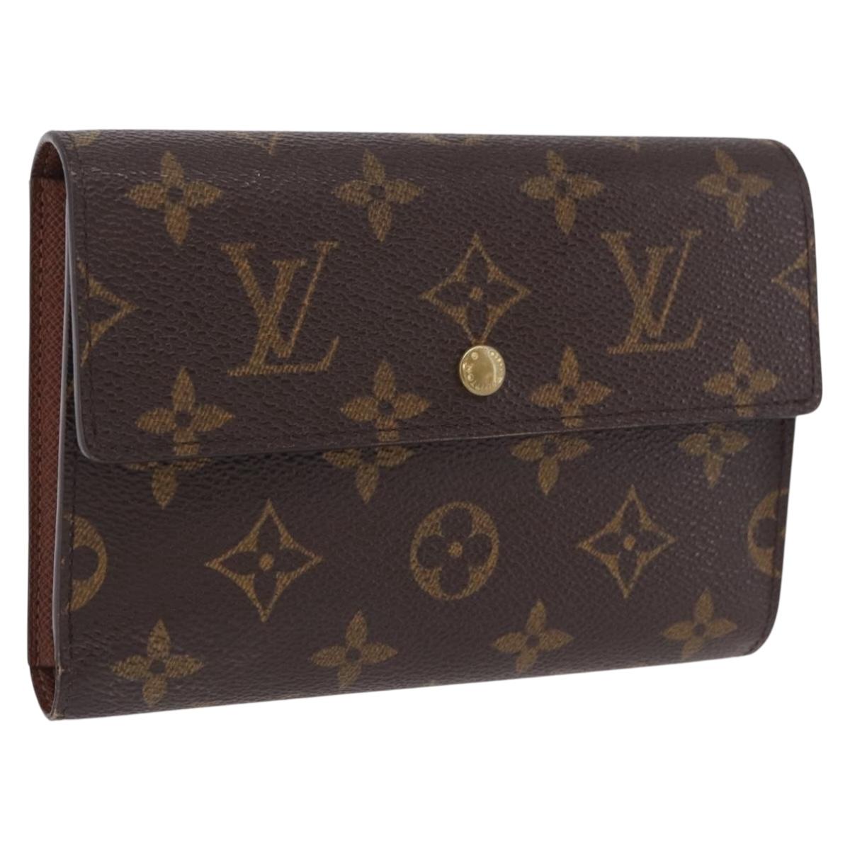 LOUIS VUITTON Monogram Porte TresorEtui Papie Wallet M61202 LV Auth 199402