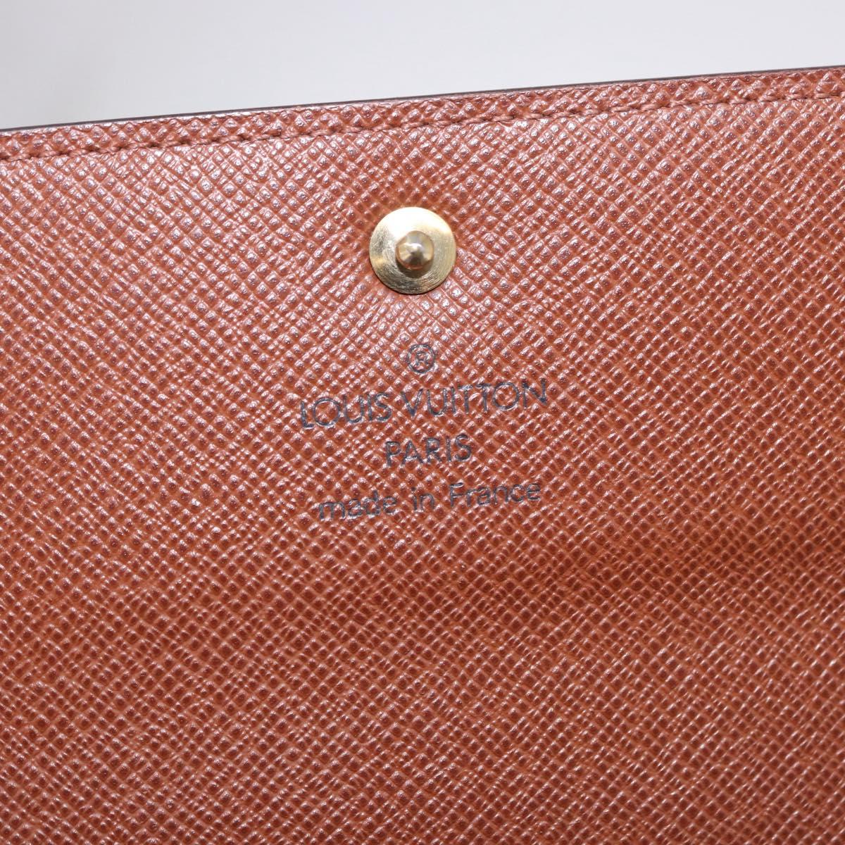 LOUIS VUITTON Monogram Porte TresorEtui Papie Wallet M61202 LV Auth 199402