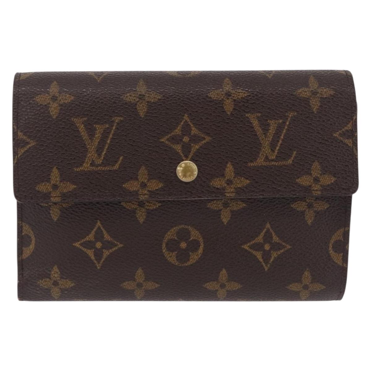 LOUIS VUITTON Monogram Porte TresorEtui Papie Wallet M61202 LV Auth 199402