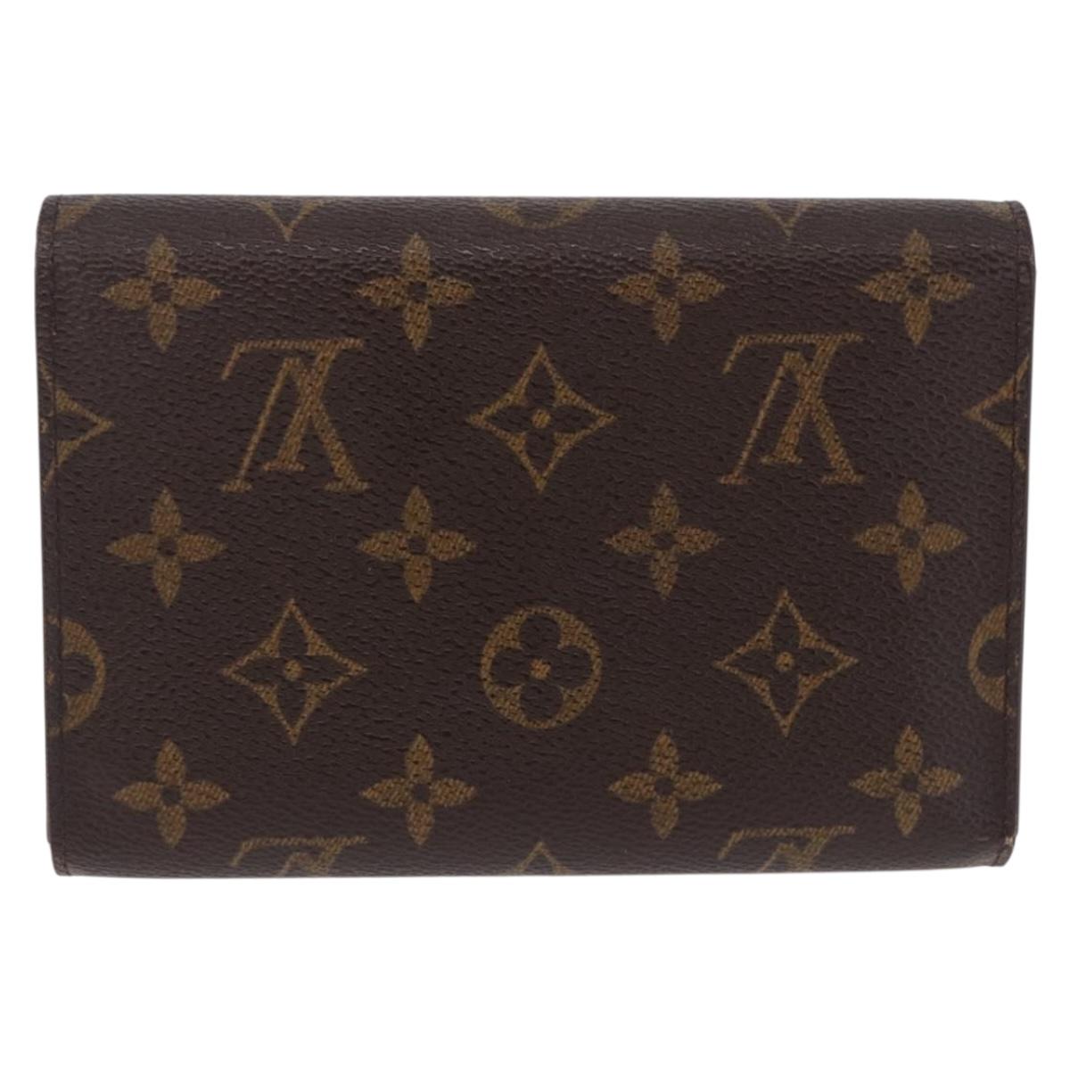 LOUIS VUITTON Monogram Porte TresorEtui Papie Wallet M61202 LV Auth 199402