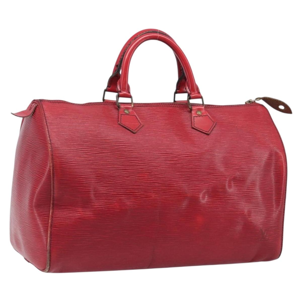 LOUIS VUITTON Epi Speedy 35 Hand Bag Castilian Red M42997 LV Auth 199412