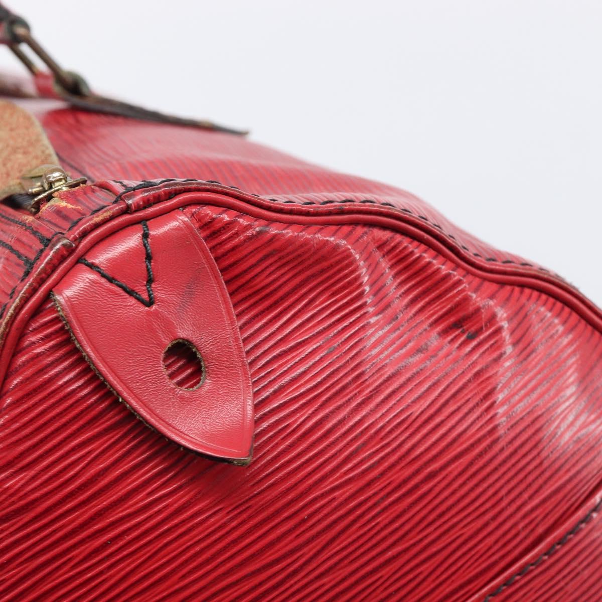 LOUIS VUITTON Epi Speedy 35 Hand Bag Castilian Red M42997 LV Auth 199412
