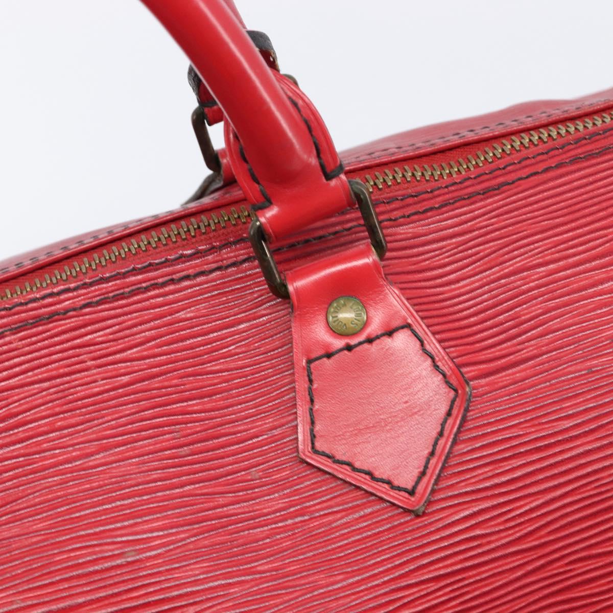 LOUIS VUITTON Epi Speedy 35 Hand Bag Castilian Red M42997 LV Auth 199412