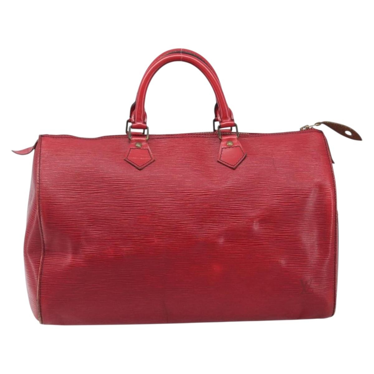 LOUIS VUITTON Epi Speedy 35 Hand Bag Castilian Red M42997 LV Auth 199412