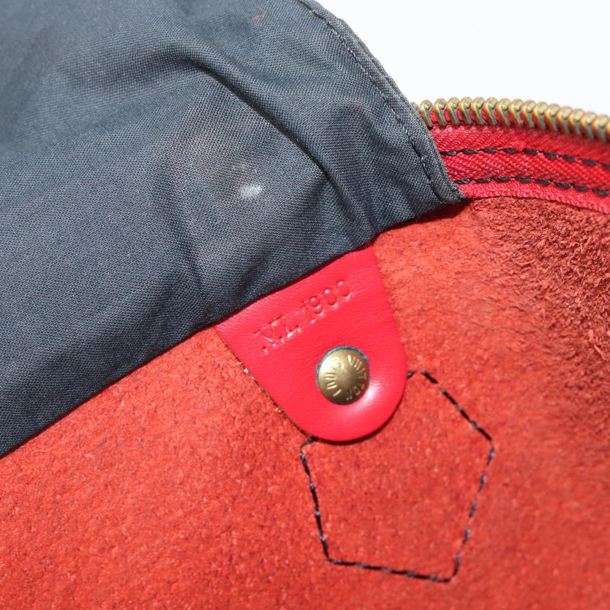 LOUIS VUITTON Epi Speedy 35 Hand Bag Castilian Red M42997 LV Auth 199412