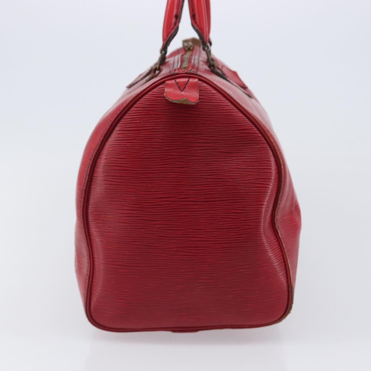 LOUIS VUITTON Epi Speedy 35 Hand Bag Castilian Red M42997 LV Auth 199412
