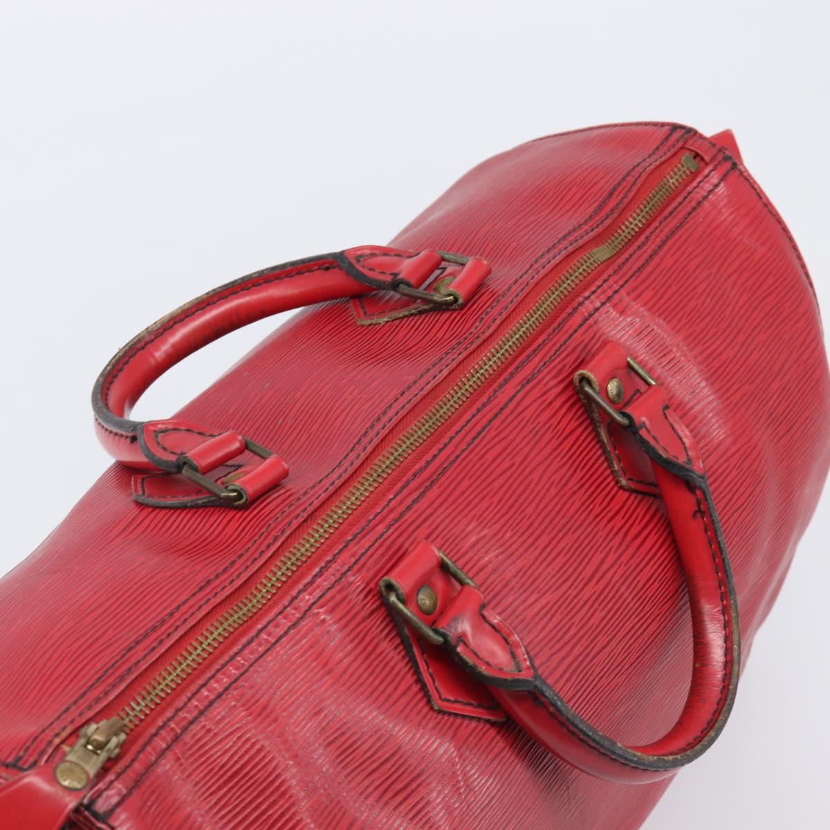 LOUIS VUITTON Epi Speedy 35 Hand Bag Castilian Red M42997 LV Auth 199412