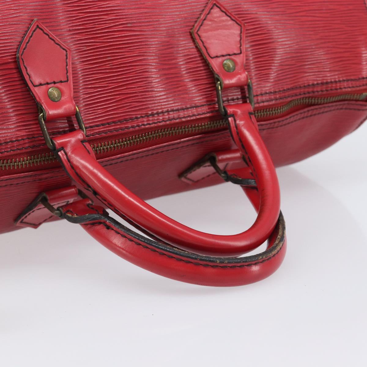 LOUIS VUITTON Epi Speedy 35 Hand Bag Castilian Red M42997 LV Auth 199412