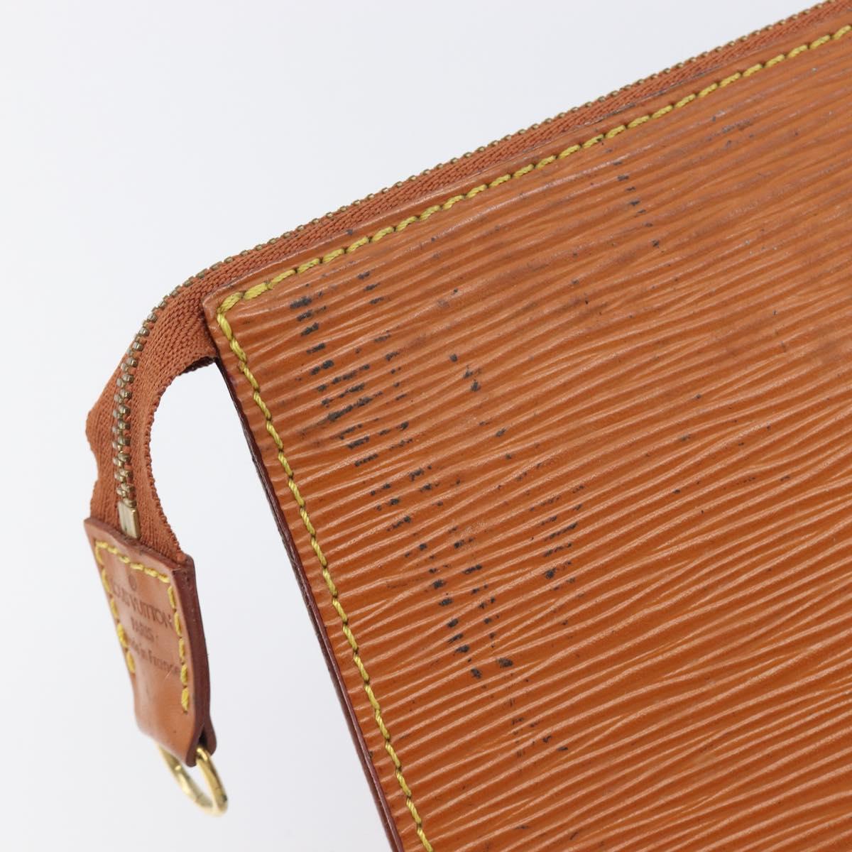LOUIS VUITTON Epi Pochette Accessoires Pouch Brown M52953 LV Auth 199413