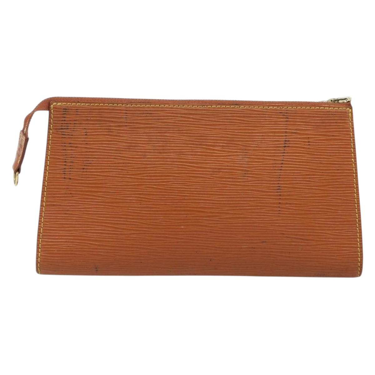 LOUIS VUITTON Epi Pochette Accessoires Pouch Brown M52953 LV Auth 199413