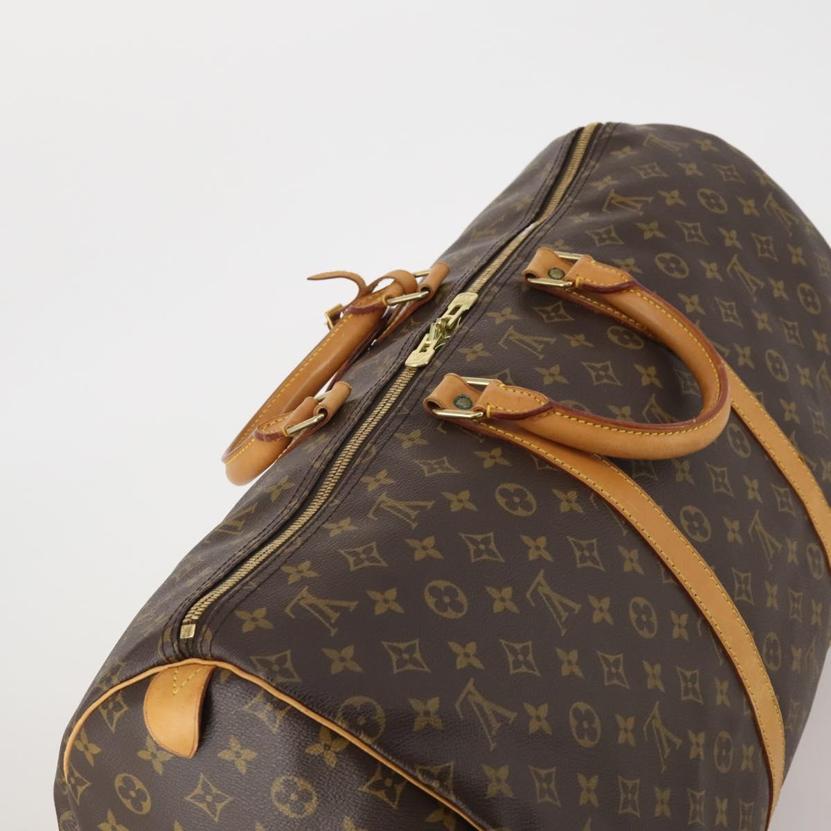 LOUIS VUITTON Monogram Keepall 55 Boston Bag M41424 LV Auth 199425V