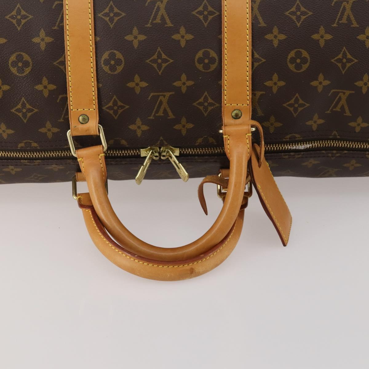 LOUIS VUITTON Monogram Keepall 55 Boston Bag M41424 LV Auth 199425V