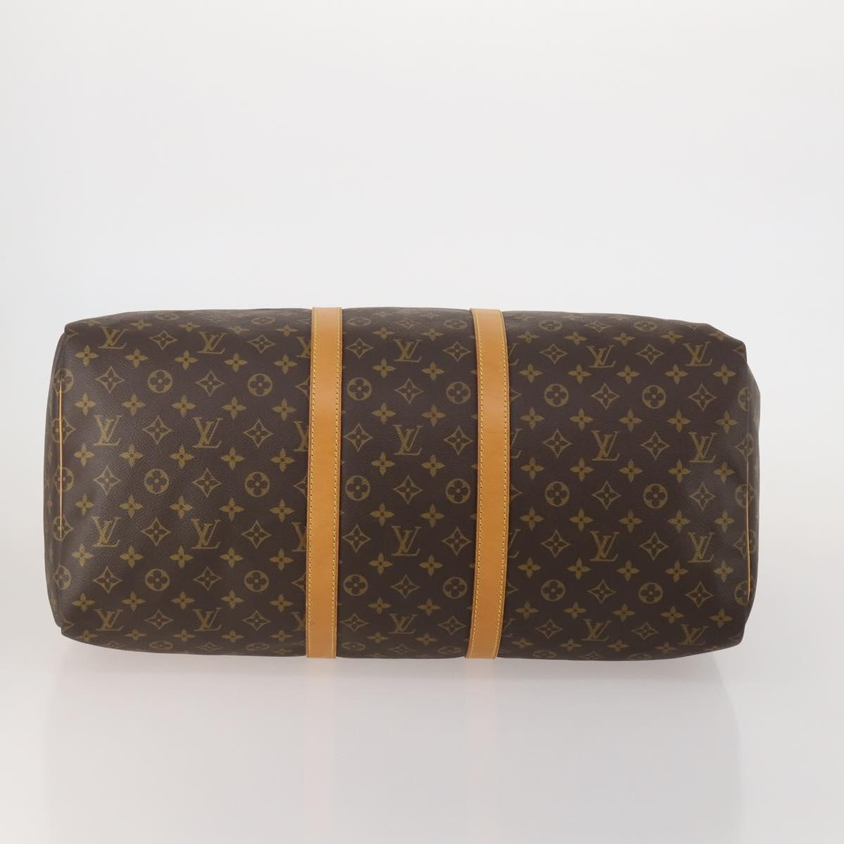 LOUIS VUITTON Monogram Keepall 55 Boston Bag M41424 LV Auth 199425V