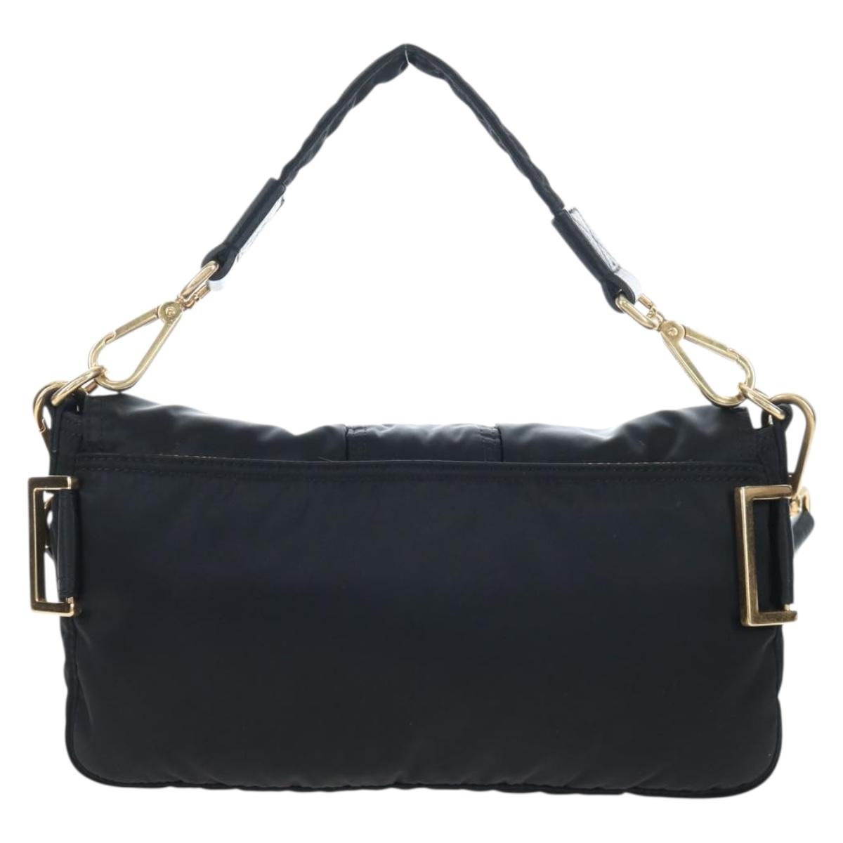 FENDI Porter Collaboration Mamma Baguette Bag Nylon 2way Black Auth 199426SAM