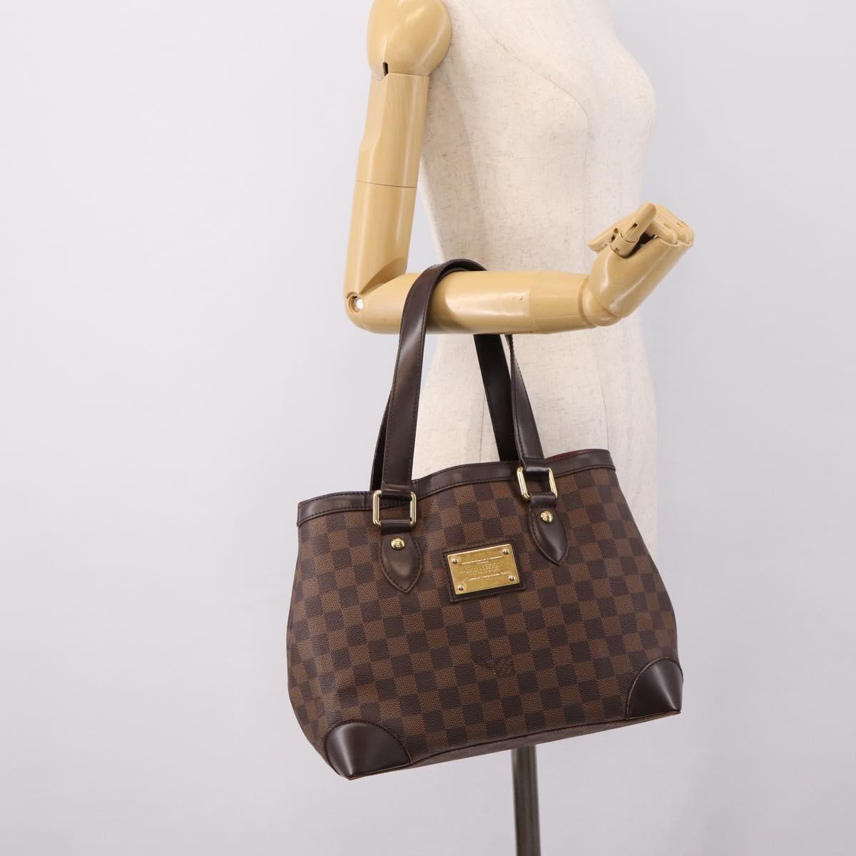 LOUIS VUITTON Damier Ebene Hampstead PM Tote Bag N51205 LV Auth 199434