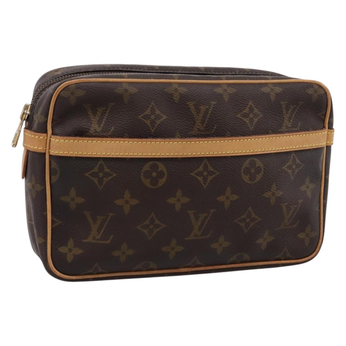 LOUIS VUITTON Monogram Compiegne 23 Clutch Bag M51847 LV Auth 199437